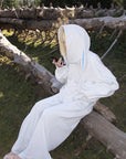 Rase le sol Bunny Ear Hoodie and Wide-Leg Sweatpants Set
