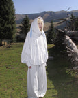 Rase le sol Bunny Ear Hoodie and Wide-Leg Sweatpants Set