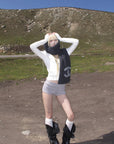 Rase le sol Cable-Texture High Waist Knit Shorts
