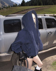 Rase le sol Sculptural Oversized Hoodie with Structured Drape