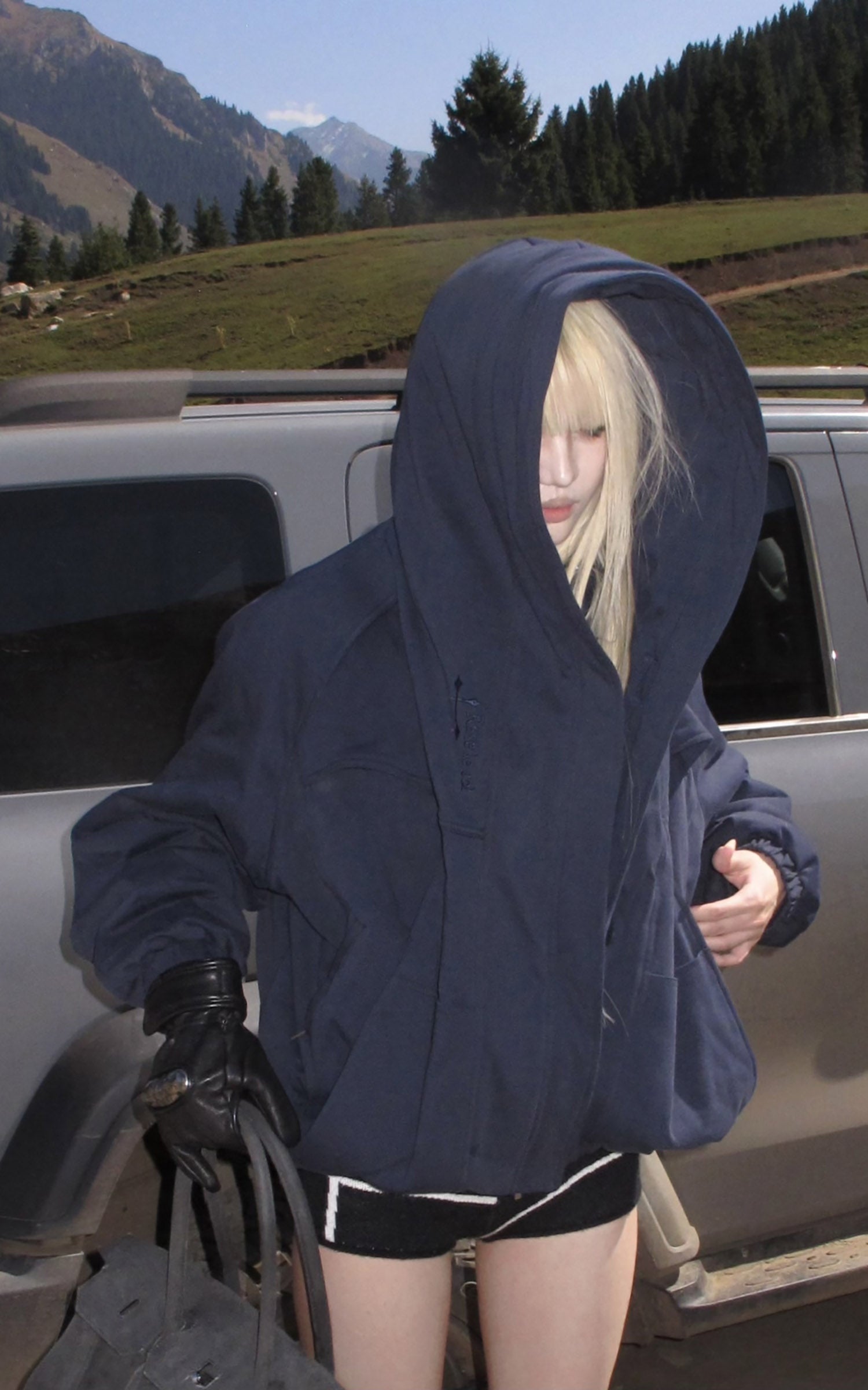 Rase le sol Sculptural Oversized Hoodie with Structured Drape