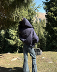 Rase le sol Sculptural Oversized Hoodie with Structured Drape