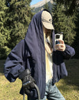Rase le sol Sculptural Oversized Hoodie with Structured Drape