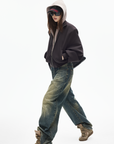 IAMXIAA Layered Hooded Zip-Up Jacket