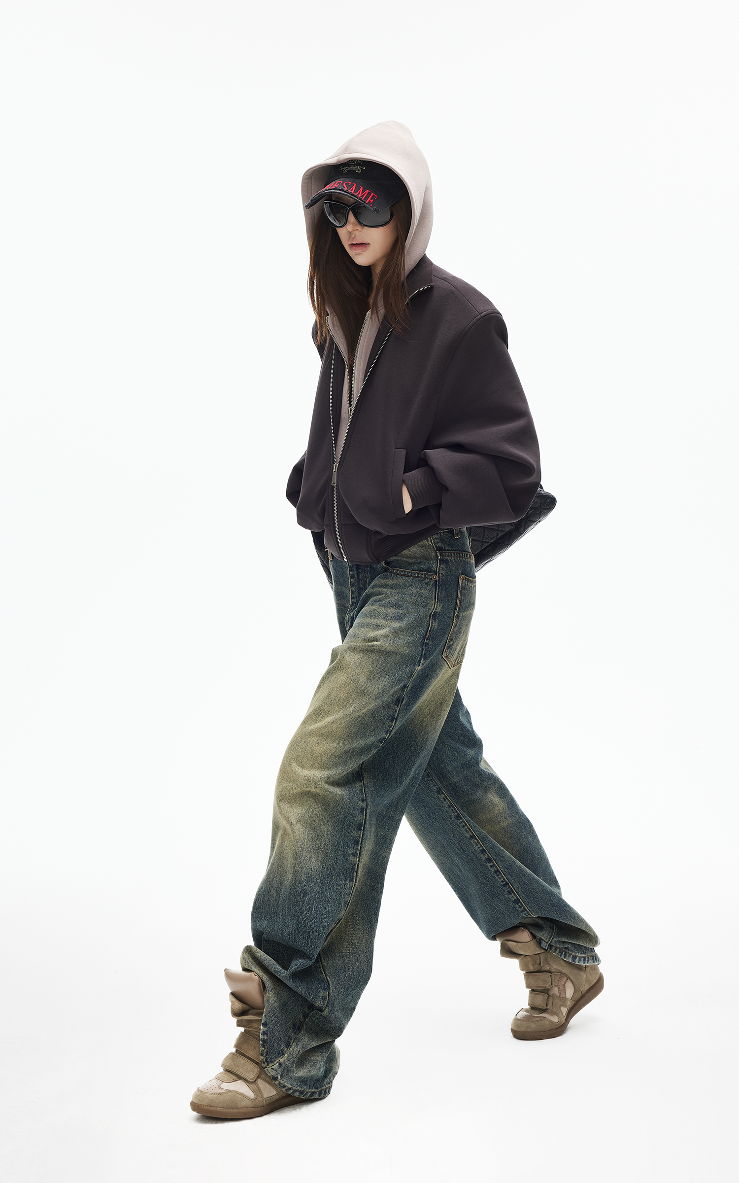IAMXIAA Vintage Wash Wide-Leg Denim Jeans
