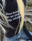 Rase le sol Gothic Letter Ribbed Turtleneck Knit