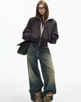 IAMXIAA Layered Hooded Zip-Up Jacket