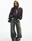 IAMXIAA Layered Hooded Zip-Up Jacket