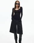 IAMXIAA Wool-Blend Wide Culotte Pants