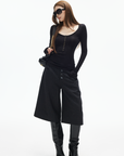 IAMXIAA Wool-Blend Wide Culotte Pants