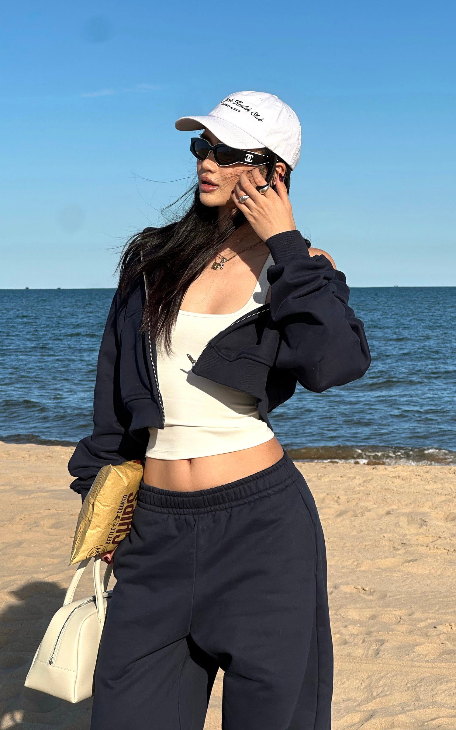 ROVENTE Wide-Leg Fleece Sweatpants