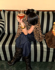 ROVENTE Leopard Chiffon Cape Top
