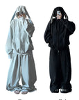 Rase le sol Bunny Ear Hoodie and Wide-Leg Sweatpants Set