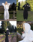 Rase le sol Bunny Ear Hoodie and Wide-Leg Sweatpants Set