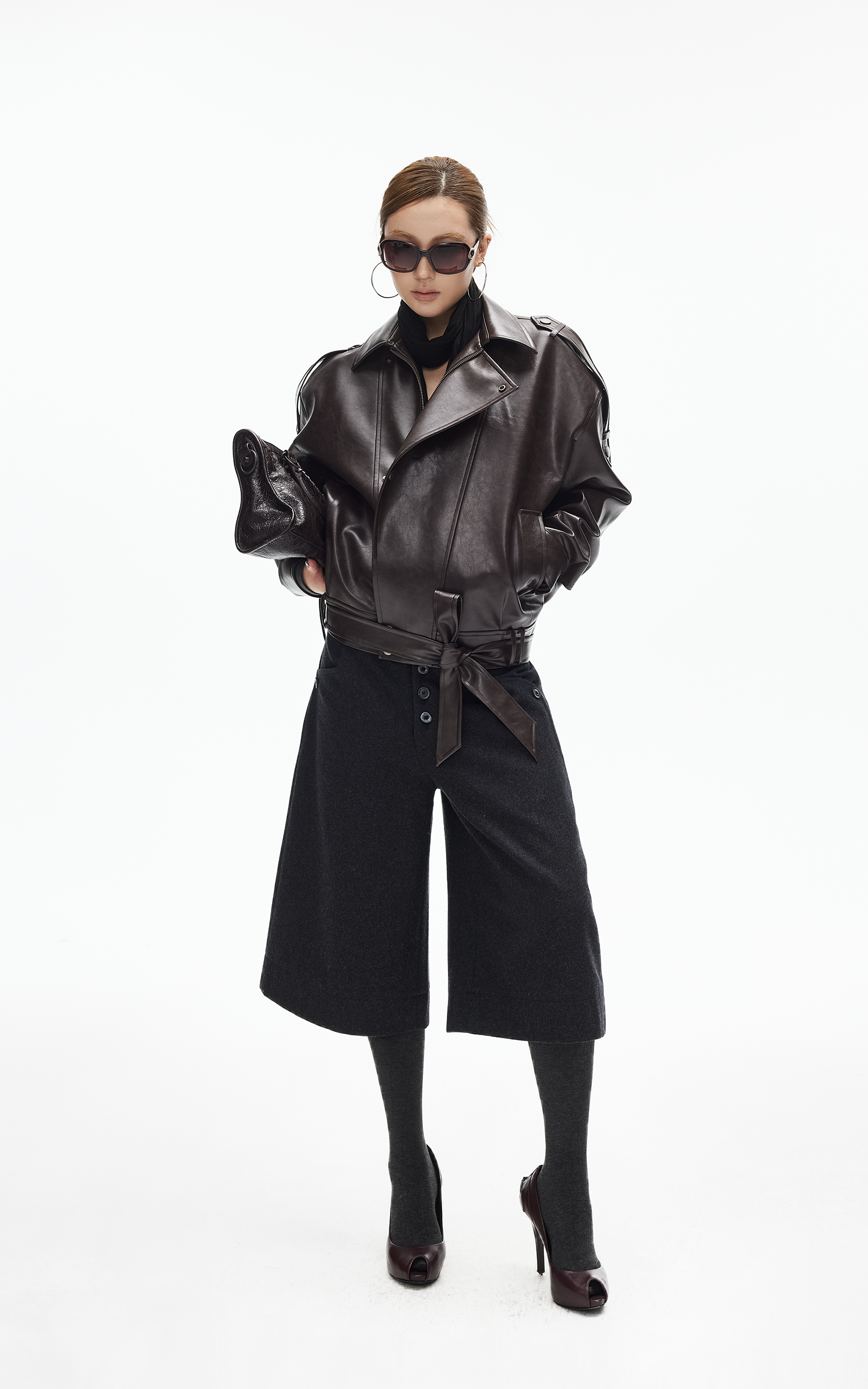 IAMXIAA Wool-Blend Wide Culotte Pants