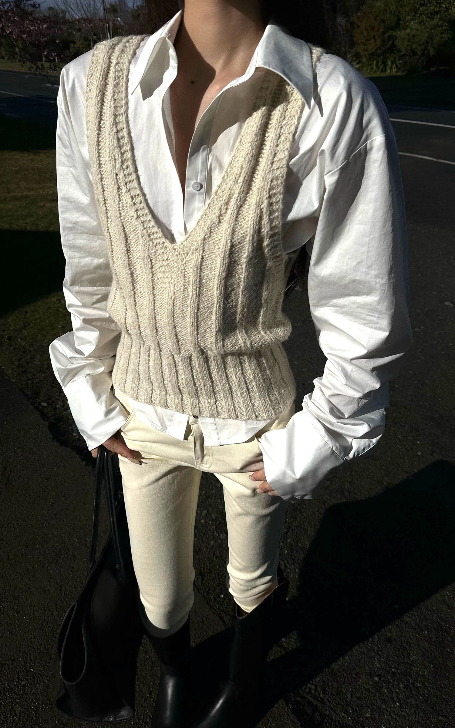 0122stepll 화이트 셔츠 세트