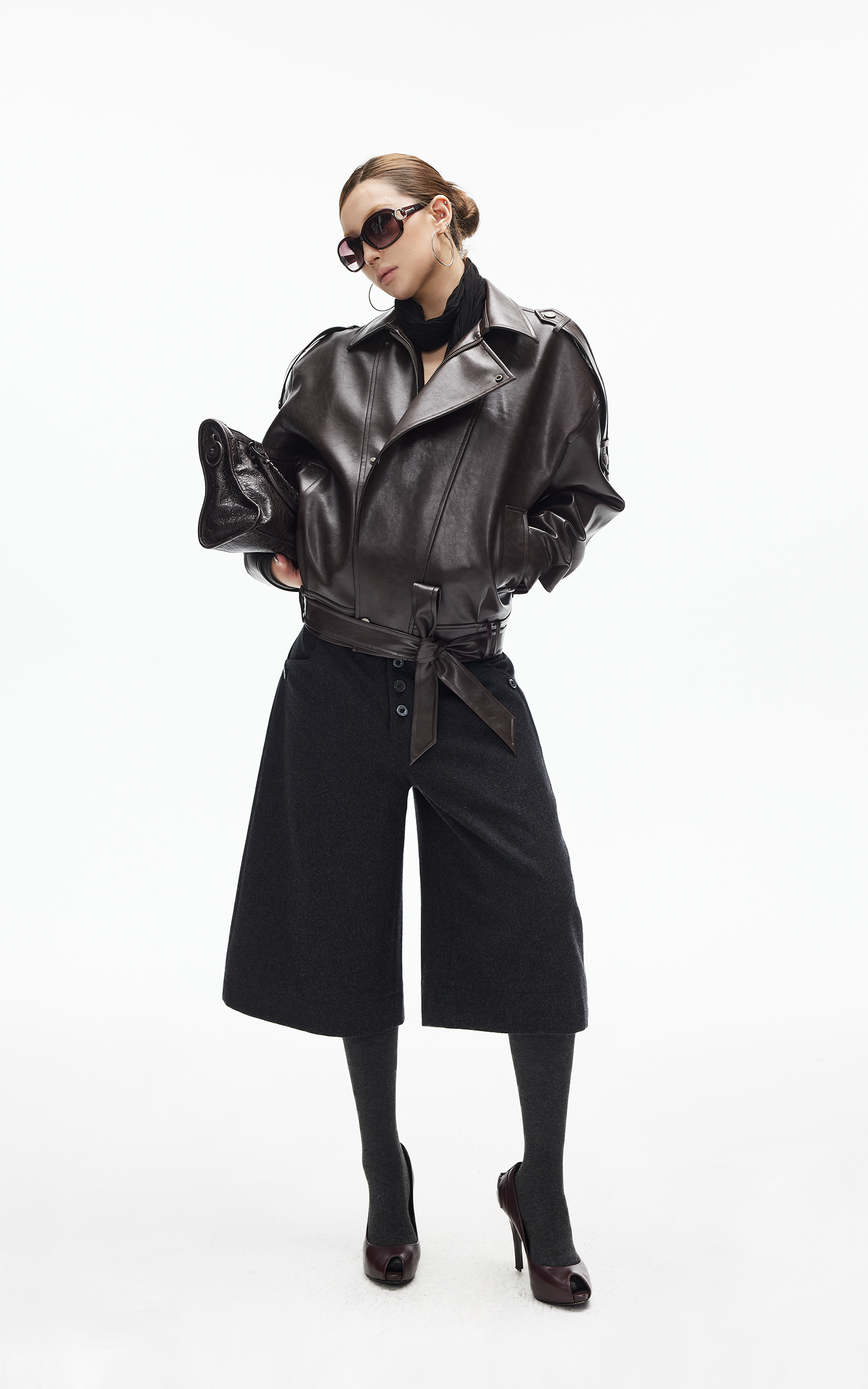 IAMXIAA Wool-Blend Wide Culotte Pants