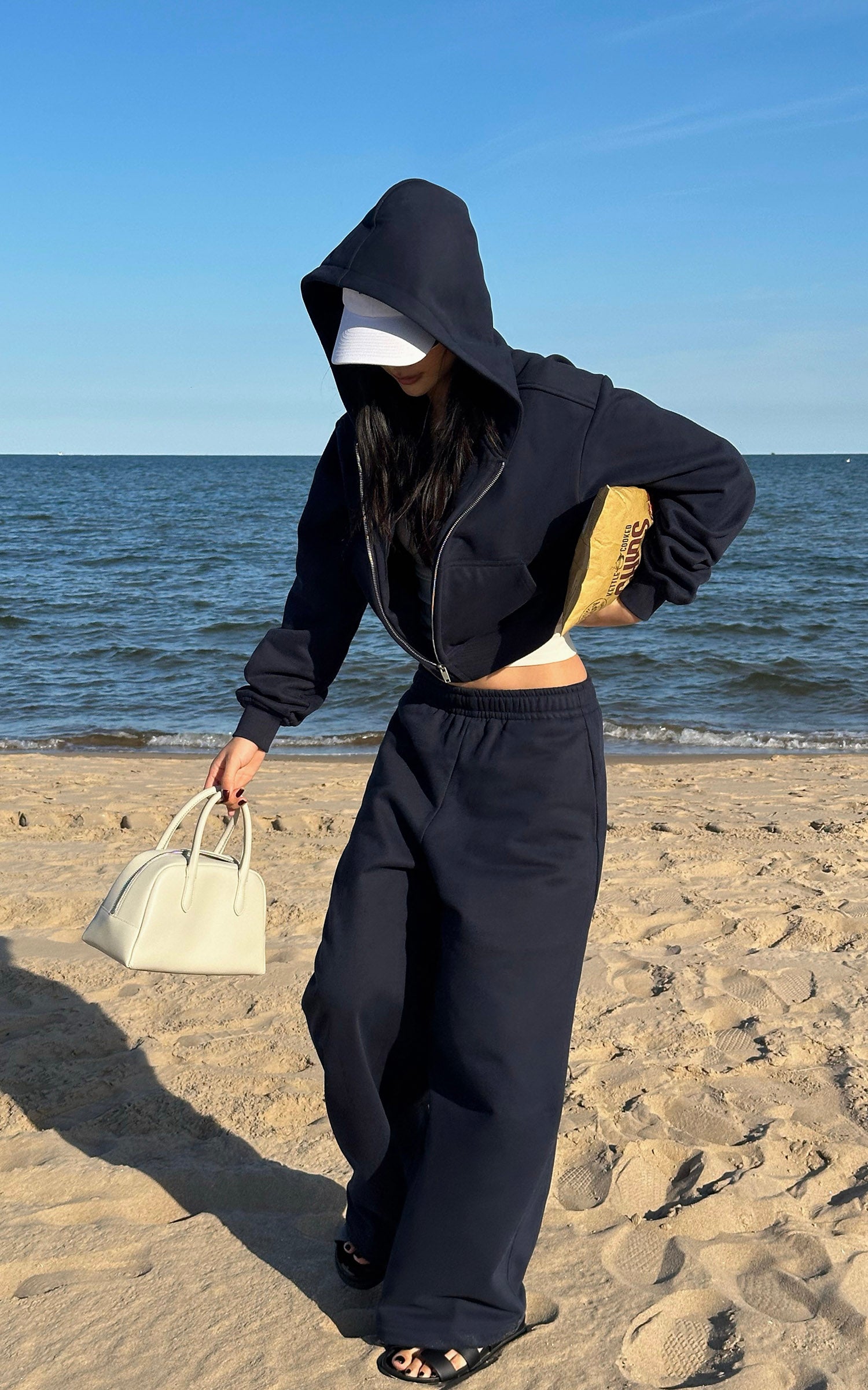ROVENTE Wide-Leg Fleece Sweatpants