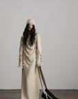 DOINDULGE Textured Draped Maxi Dress