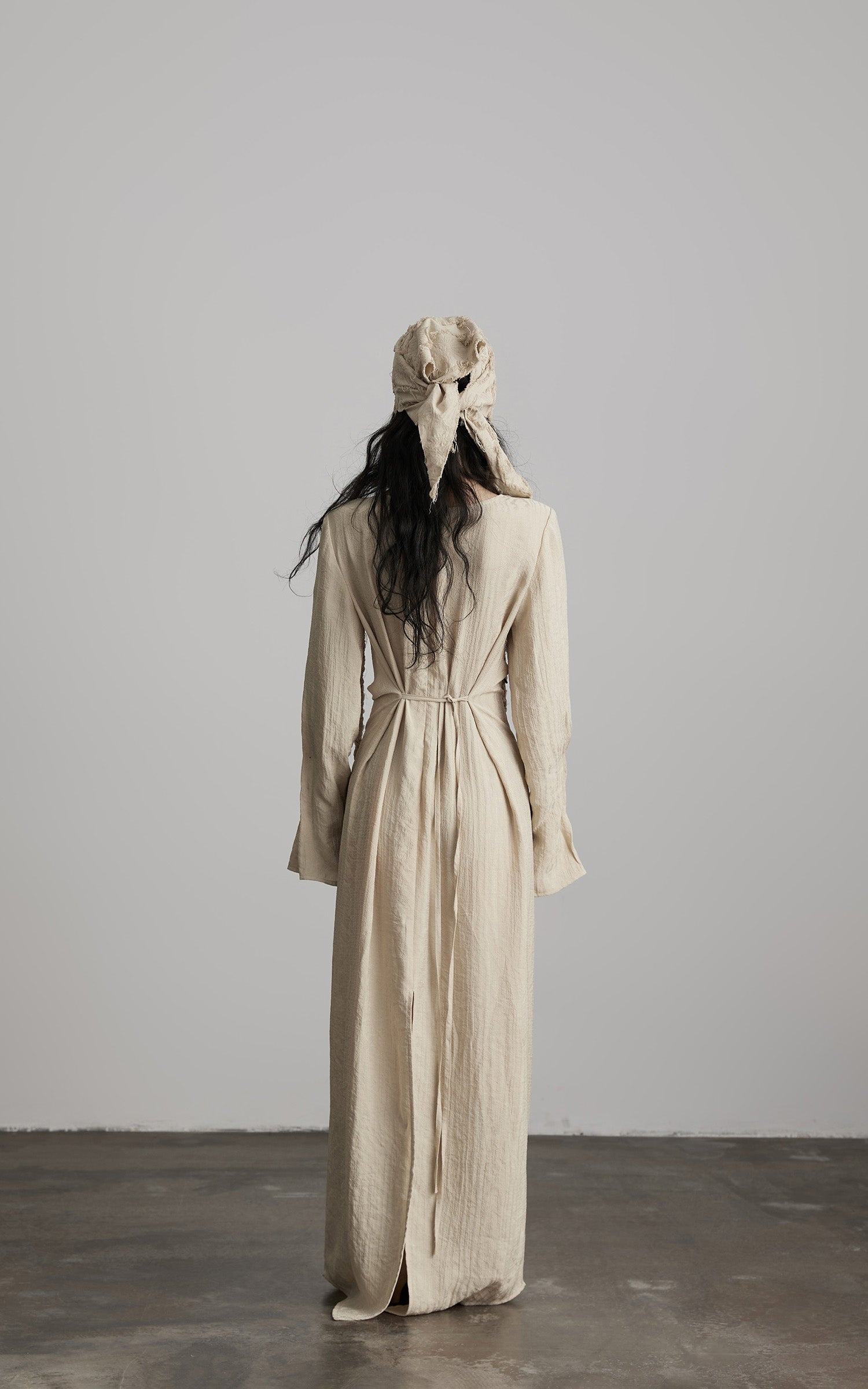 DOINDULGE Textured Draped Maxi Dress
