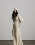 DOINDULGE Textured Draped Maxi Dress