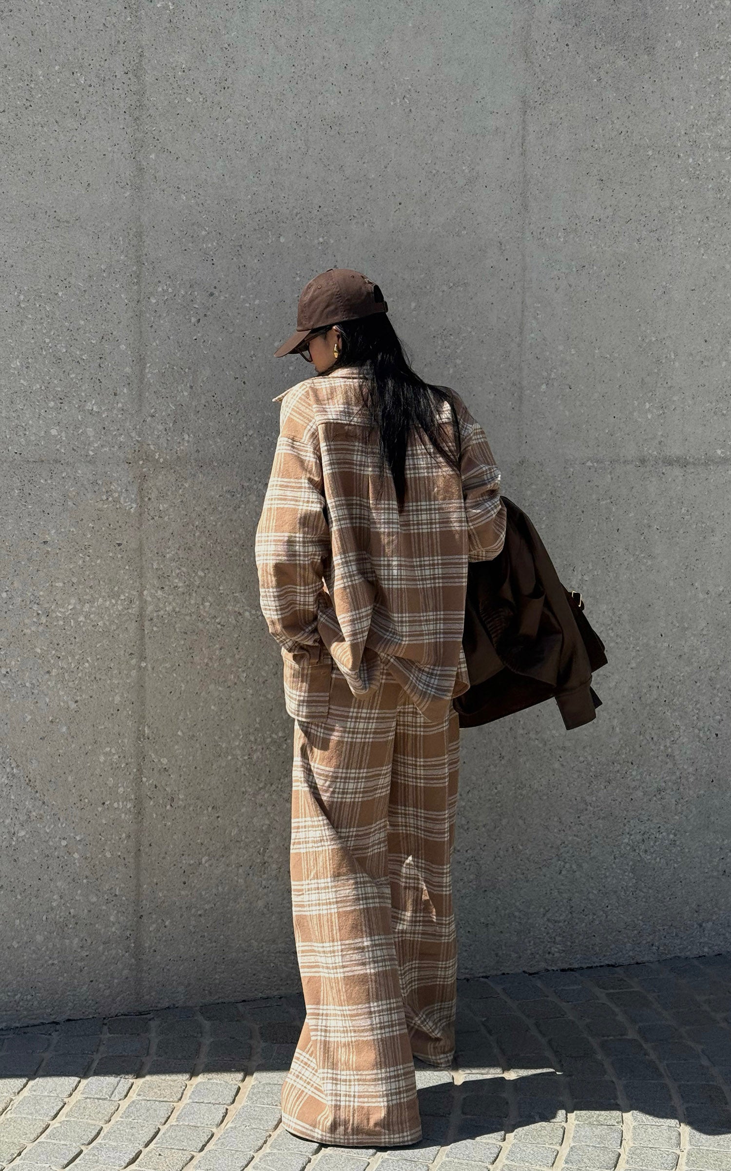 ROVENTE Checked Wide-Leg Pants