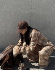 ROVENTE Checked Wide-Leg Pants