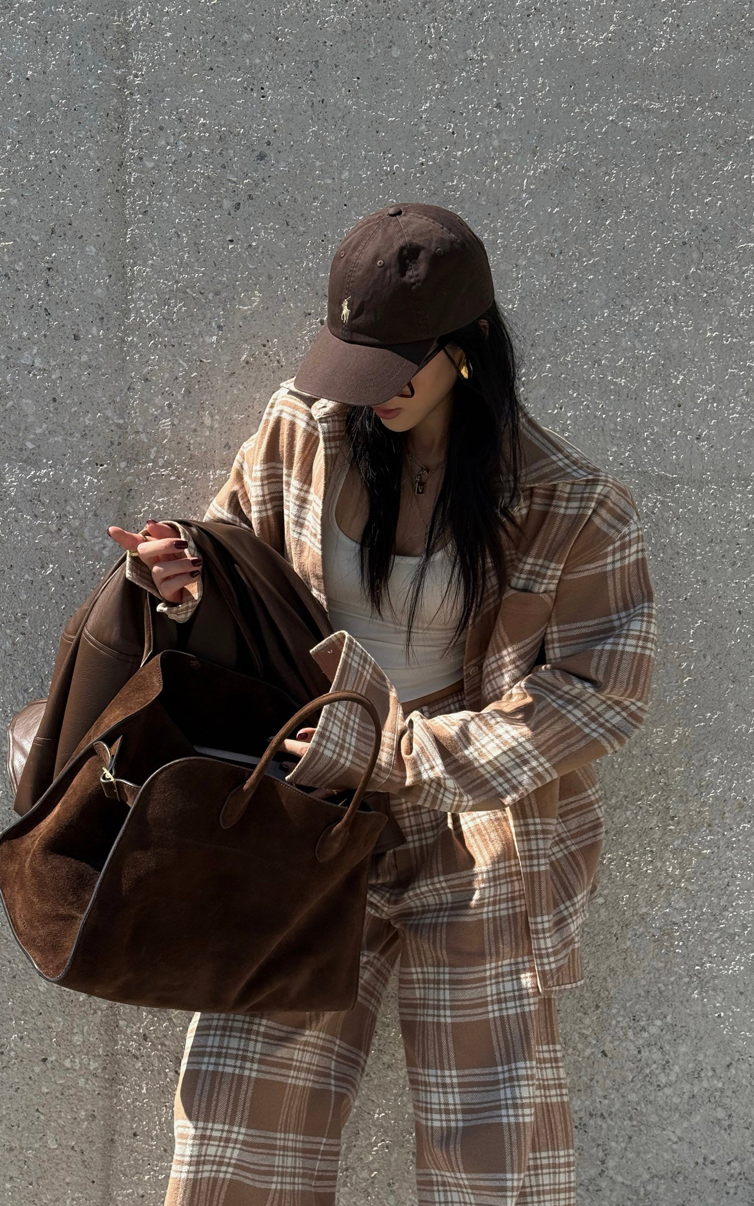 ROVENTE Checked Wide-Leg Pants