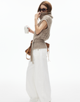IAMXIAA Wide Leg Structured Denim Pants