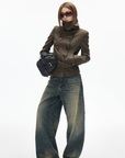 IAMXIAA Vintage Wash Wide-Leg Denim Jeans