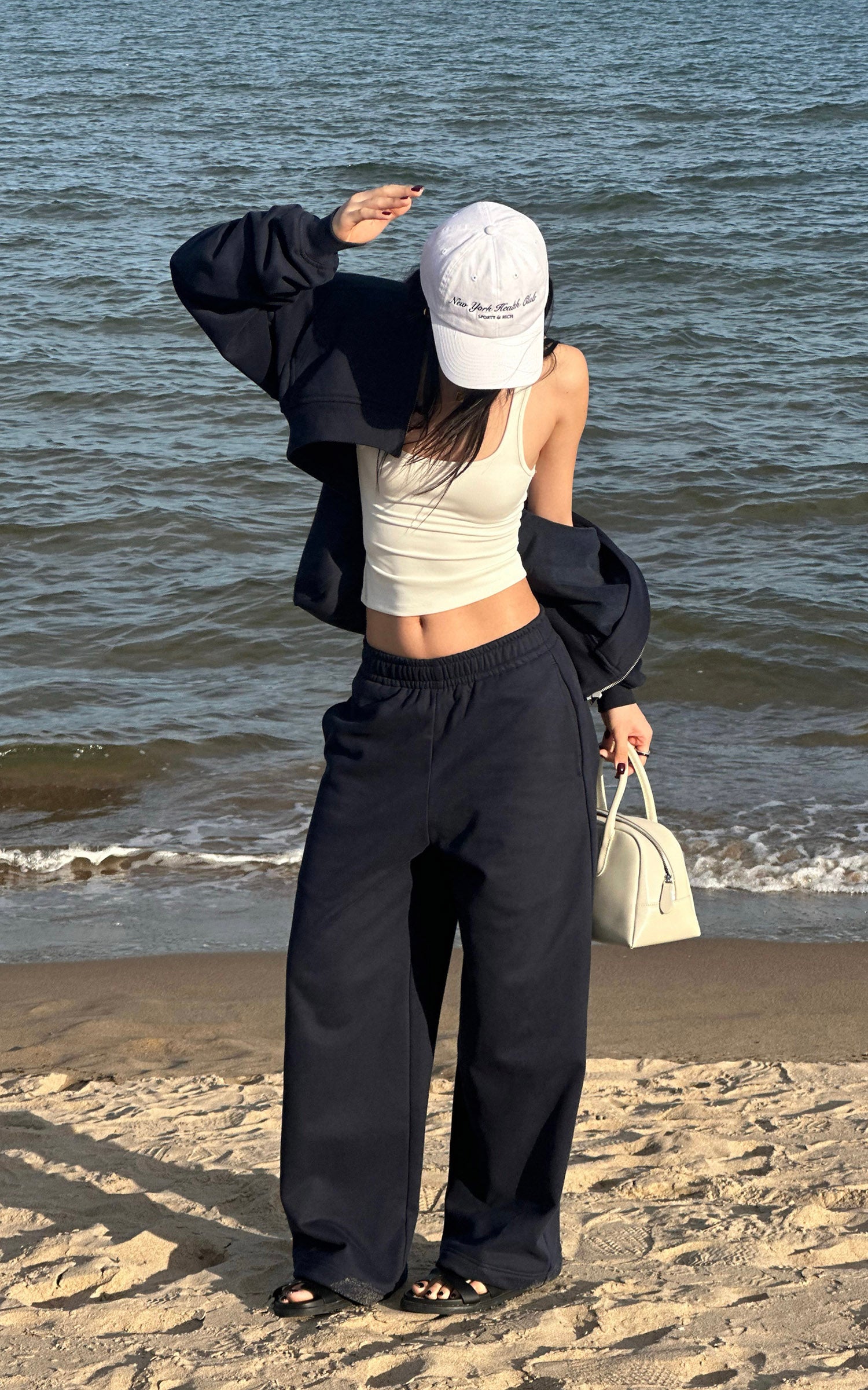 ROVENTE Wide-Leg Fleece Sweatpants