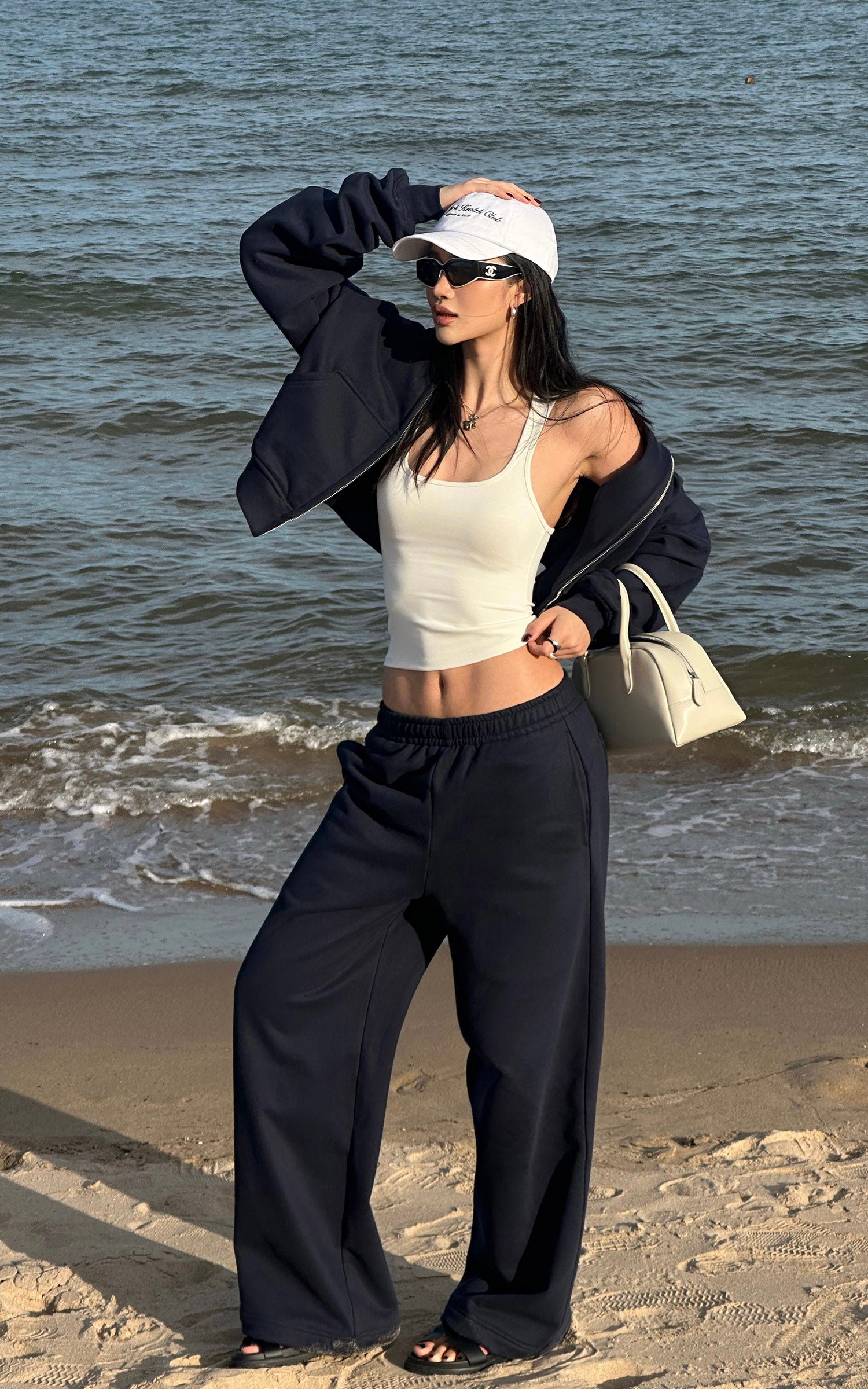 ROVENTE Wide-Leg Fleece Sweatpants