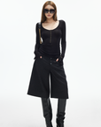 IAMXIAA Wool-Blend Wide Culotte Pants