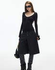 IAMXIAA Wool-Blend Wide Culotte Pants