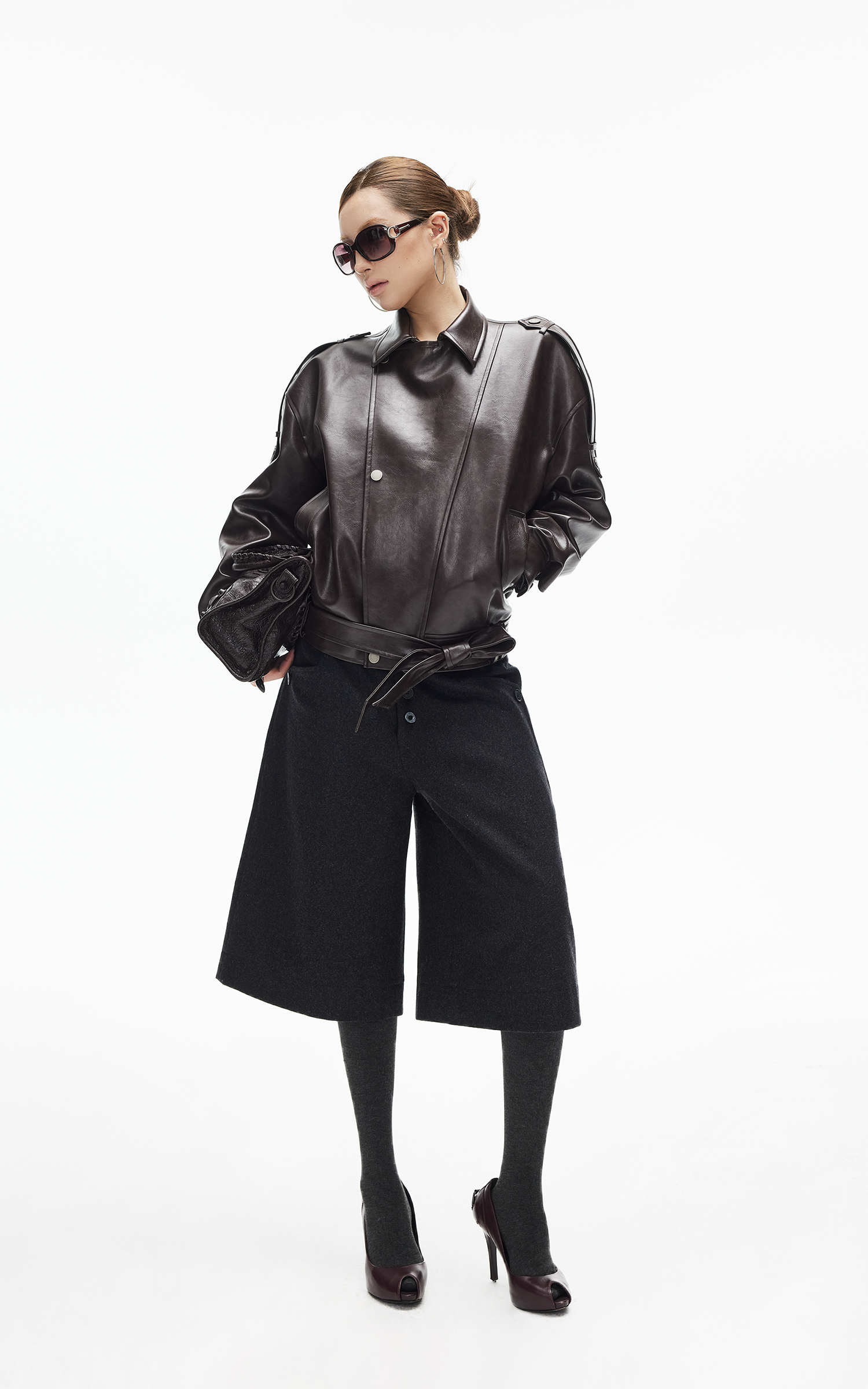 IAMXIAA Wool-Blend Wide Culotte Pants