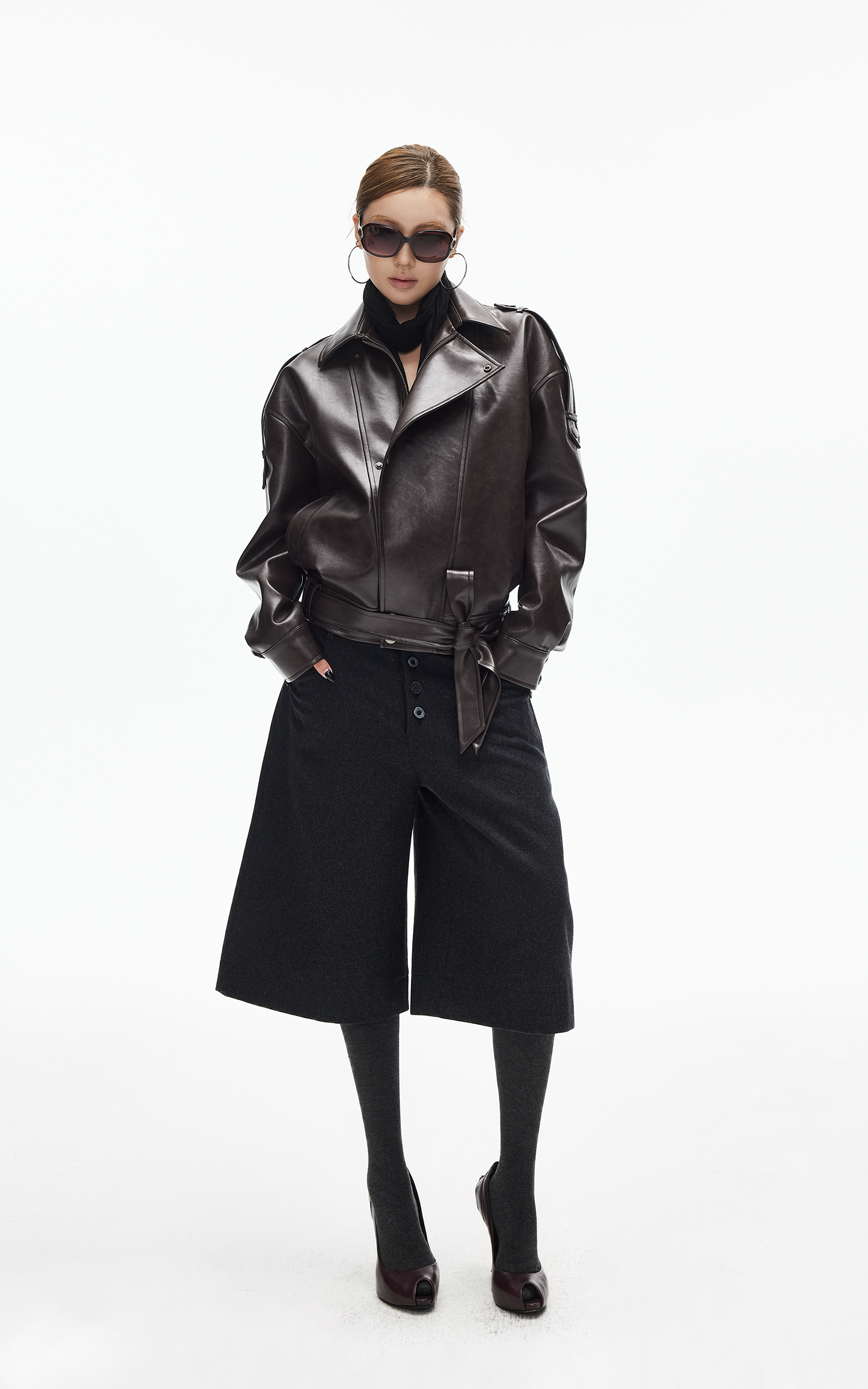 IAMXIAA Wool-Blend Wide Culotte Pants