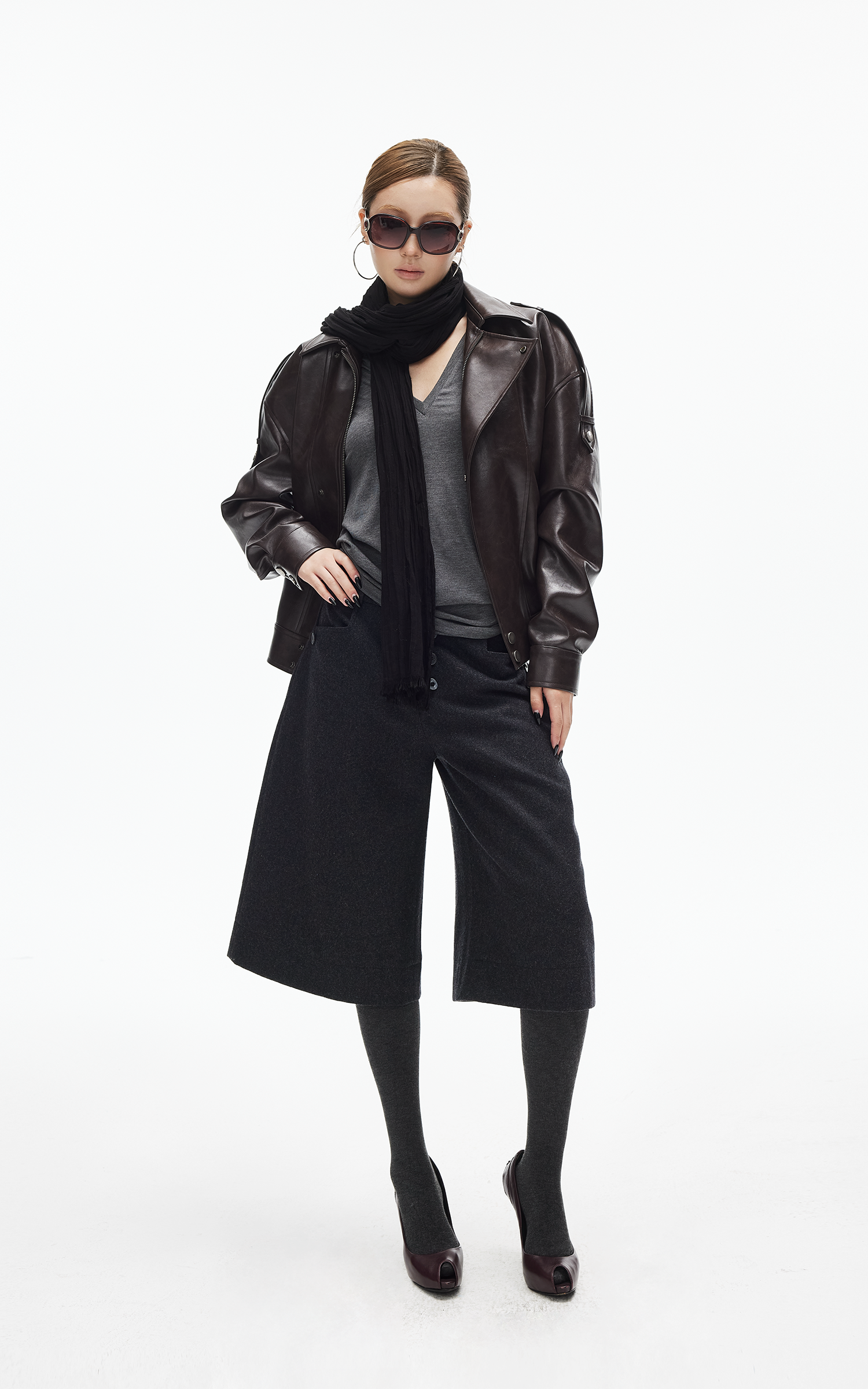 IAMXIAA Wool-Blend Wide Culotte Pants