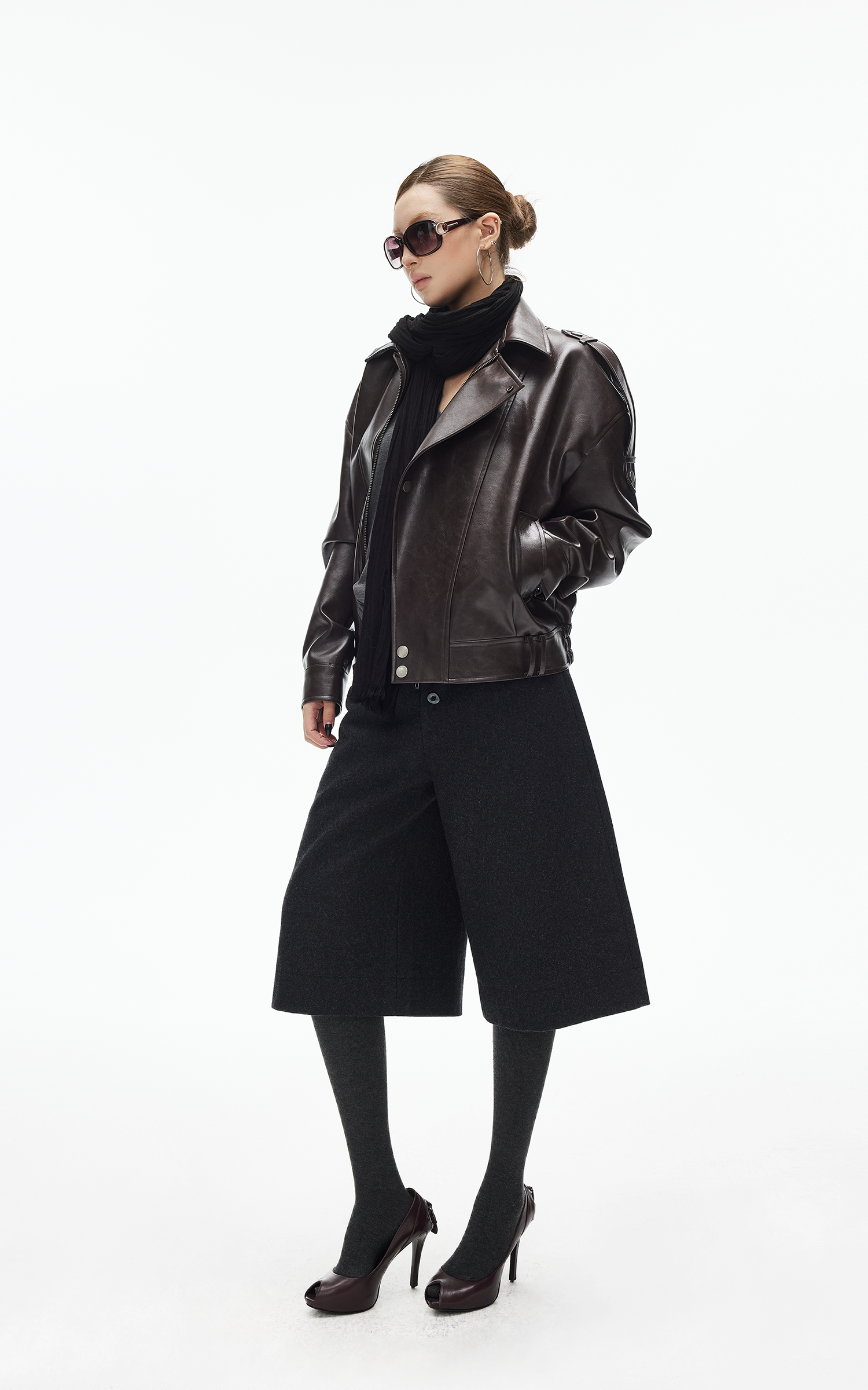 IAMXIAA Wool-Blend Wide Culotte Pants
