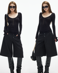 IAMXIAA Wool-Blend Wide Culotte Pants