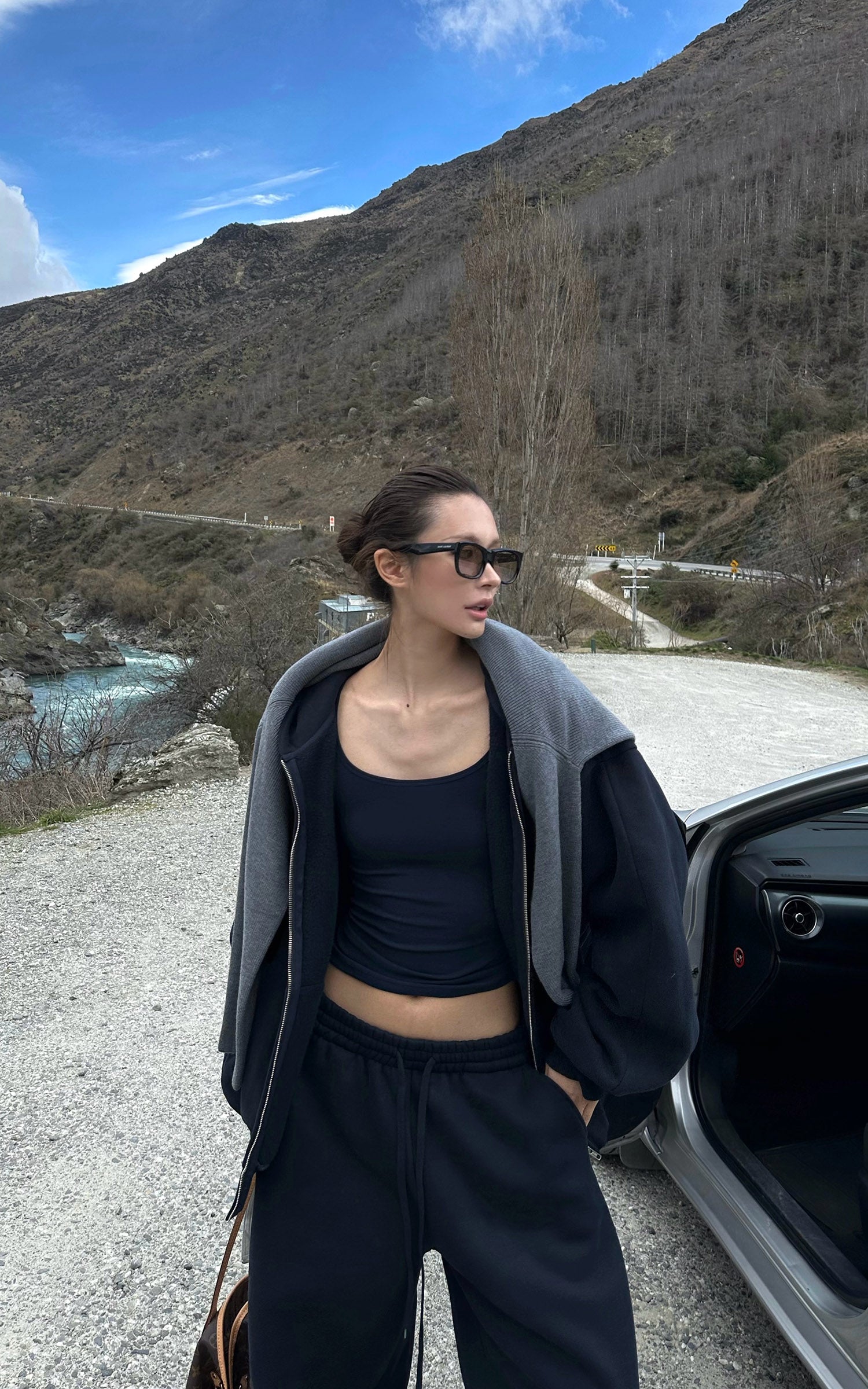 Veste cardigan 0122tepll &amp; ensemble pantalon large à cordon