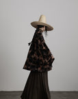 DOINDULGE Oversized Patterned Jacquard Coat