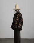 DOINDULGE Oversized Patterned Jacquard Coat