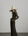 DOINDULGE Textured Distressed Knit Top