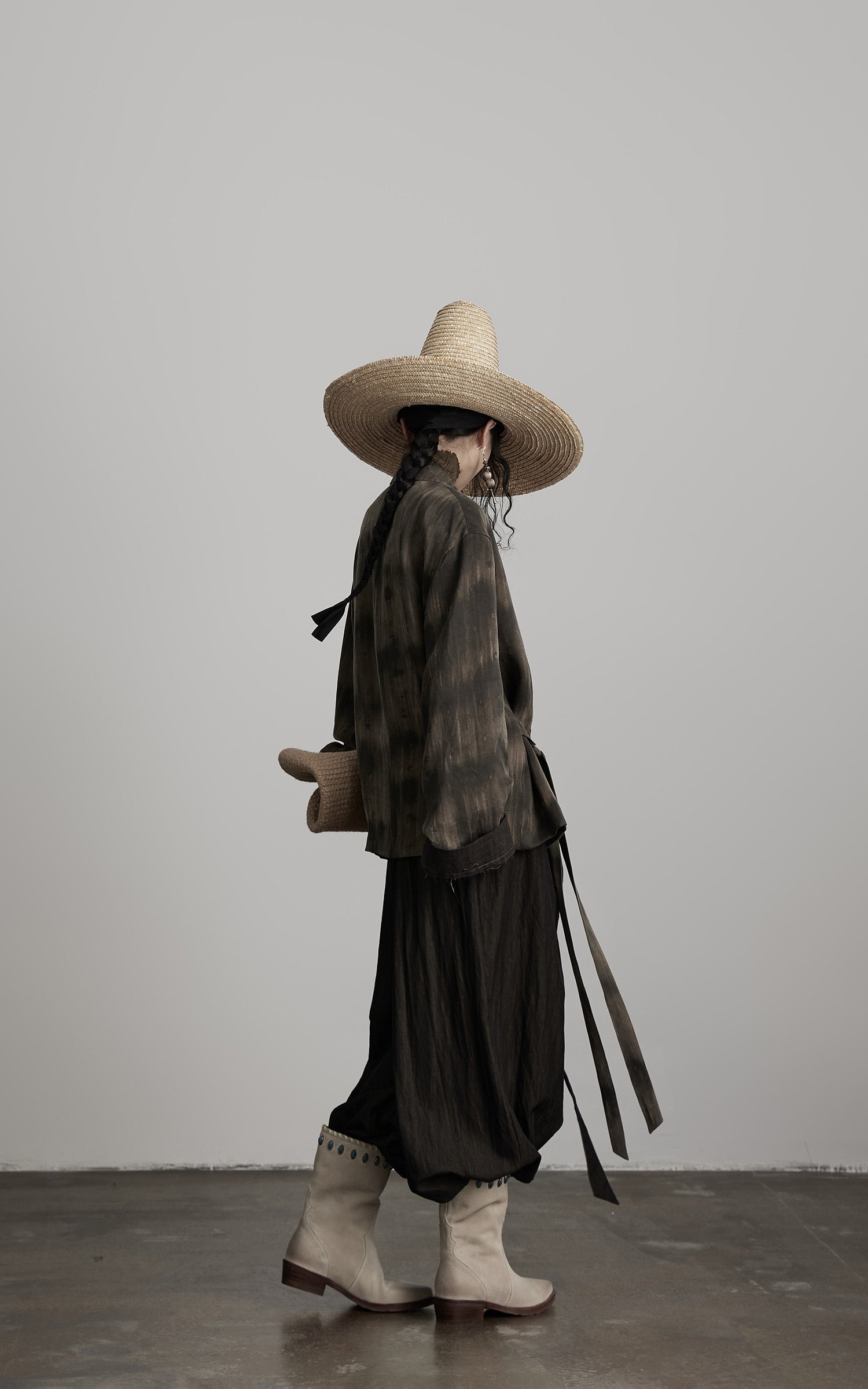 DOINDULGE Asymmetric Dyed Tailored Jacket