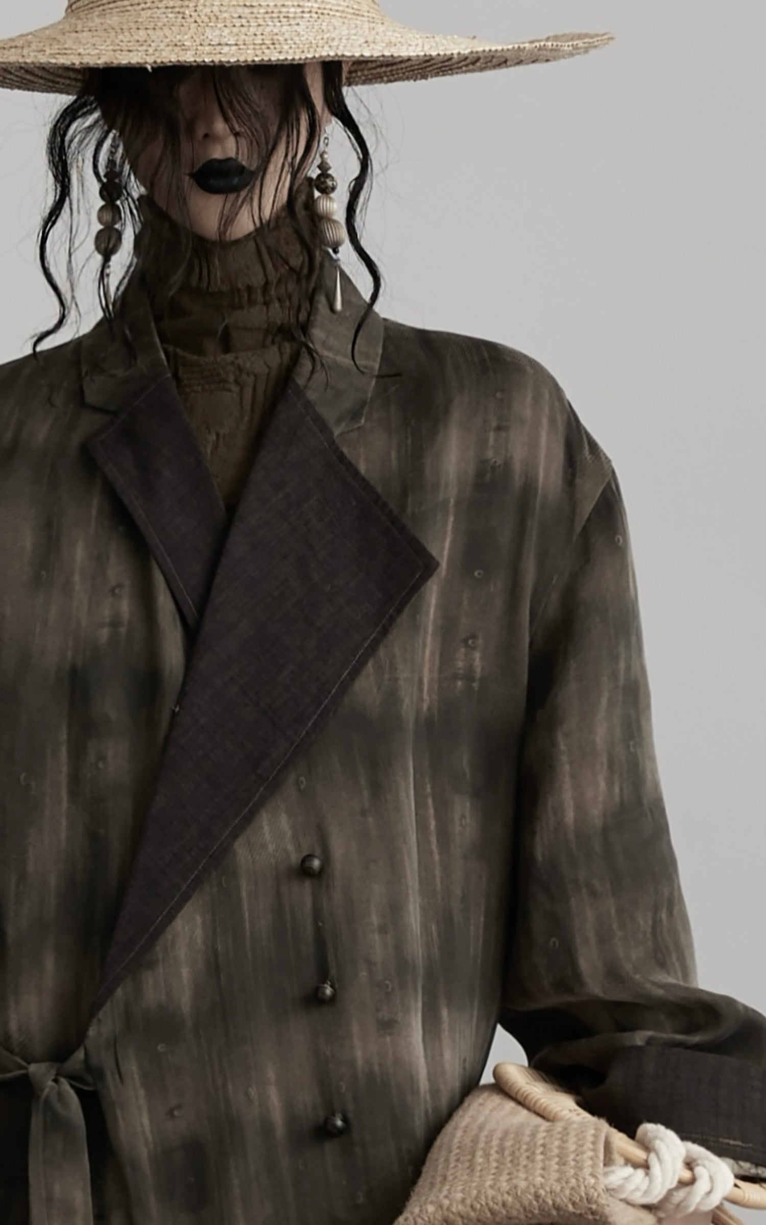 DOINDULGE Asymmetric Dyed Tailored Jacket