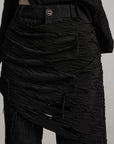 DOINDULGE Deconstructed Layered Wide-Leg Pants