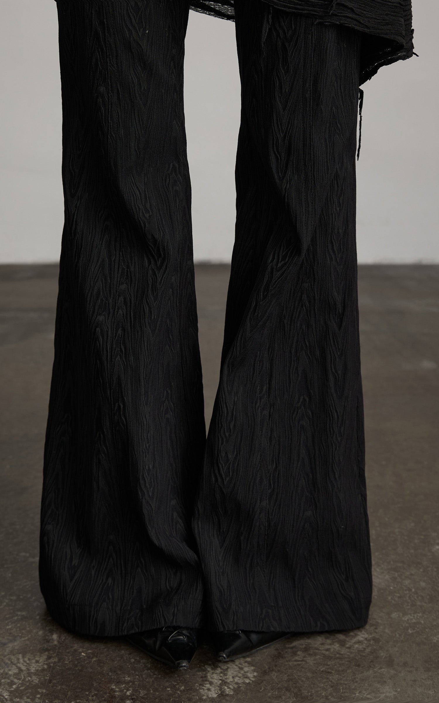DOINDULGE Deconstructed Layered Wide-Leg Pants