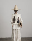 DOINDULGE Hand-Crocheted Pattern Knit Vest