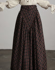 DOINDULGE Textured Check Maxi Skirt