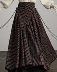 DOINDULGE Textured Check Maxi Skirt